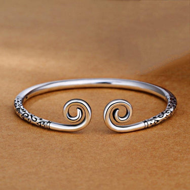 THAI SILVER Adjustable Spiral 'BALANCE' Bracelet